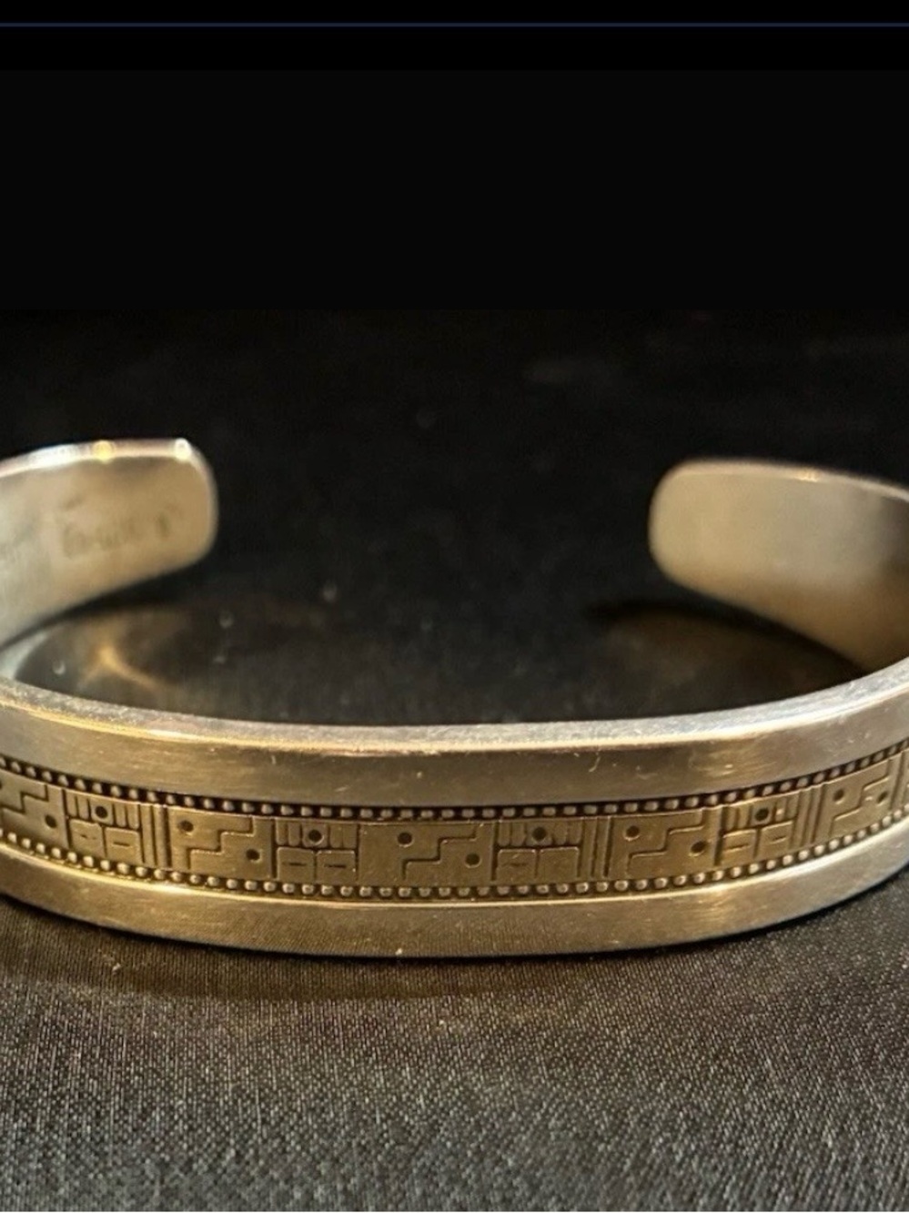 Carolyn Pollack RMT Relios Sterling Silver & 14 K Gold Cuff Bracelet
